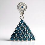 Ciondolo in argento con Diamante Fancy