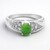 Anello in argento con Crisoprasio Imperiale