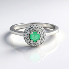 Anello in argento con Smeraldo Colombiano