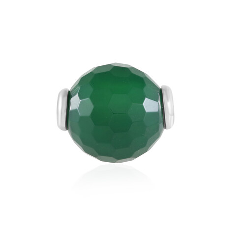 Zilveren hanger met een Groene onyx (MONOSONO COLLECTION)