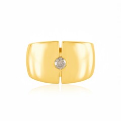 I3 Champagner-Brillant-Silberring (de Melo Essence)