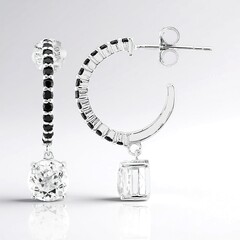 Orecchini in argento con Topazio Bianco