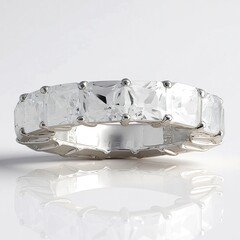 Anello in argento con Topazio Bianco