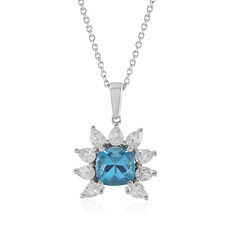 Collier en argent et Topaze bleu Suisse (de Melo)