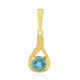 Pendentif en argent et Apatite bleue