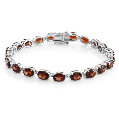 Brazalete en plata con Granate de Mozambique