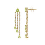 Zilveren oorbellen met peridoots