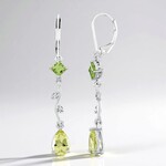 Pendientes en plata con Cuarzo del Ouro Verde
