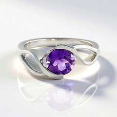 Anello in argento con Ametista Siberiana