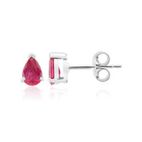 Boucles d'oreilles en argent et Rubis de Bemainty