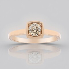 Bague en or et Diamant rose de France VS1 d'Argyle (Annette)