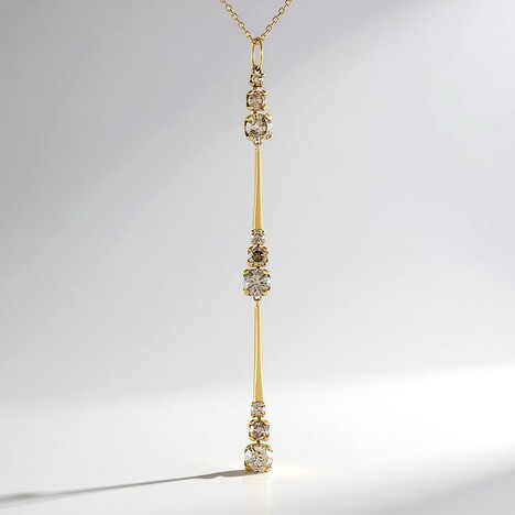 Collana in oro con Diamante Champagne I2 (de Melo Gold)