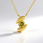 Collana in argento con Diamante Giallo I2
