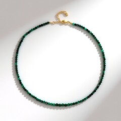 Collana in argento con Malachite