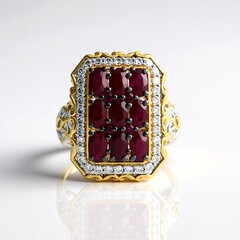 Anello in argento con Rubino della Birmania (Gems en Vogue)
