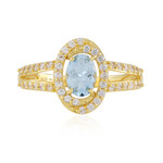 Brasilianischer Aquamarin-Silberring