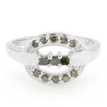 Fancy-Diamant-Silberring