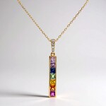 Collana in oro con Zaffiro Fancy (CIRARI)
