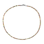 Zilveren halsketting met toermalijnen