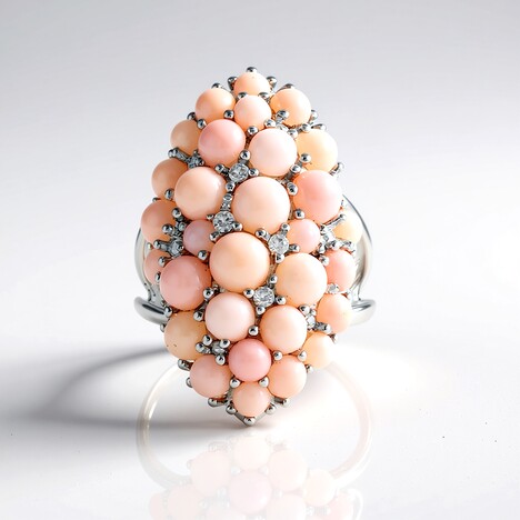 Anello in argento con Opale Rosa (de Melo Essence)