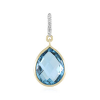 Pendentif en or et Topaze bleu Suisse