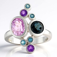 Anello in argento con Kunzite (Pallanova)
