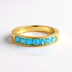Anello in argento con Apatite Blu Neon