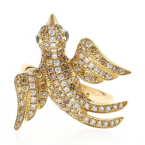 18K SI2 Fancy Diamond Gold Ring (CIRARI)