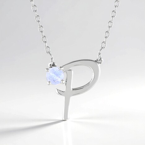 Collana in argento con Pietra di Luna Arcobaleno