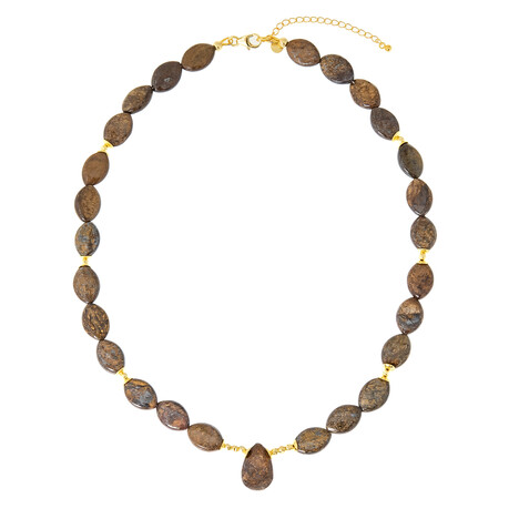 Collier en argent et Bronzite