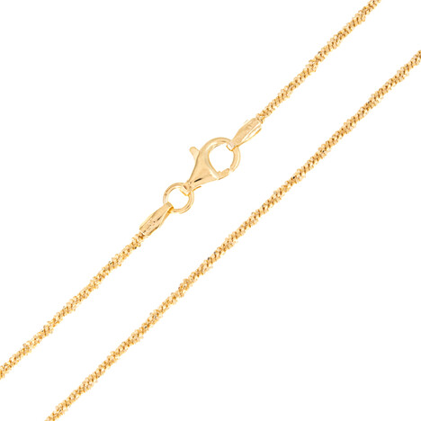 Silber-Criss-Cross-Kette - 2,98 g - 50 cm - vergoldet