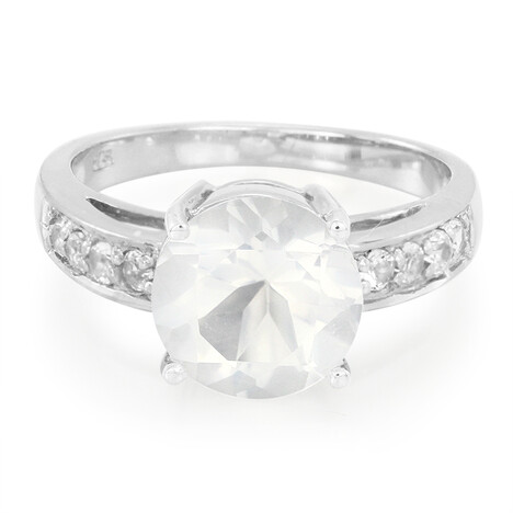 Eismond-Quarz-Silberring