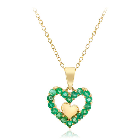 Collier en argent et Emeraude du Brésil