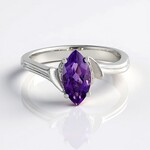 Anello in argento con Ametista Siberiana