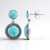 Orecchini in argento con Turchese Kingman Mohave Blu (Jones Lee)