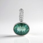 Ciondolo in argento con Fluorite Verde (MONOSONO COLLECTION)
