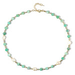 Collier en argent et Hématite dorée (Riya)