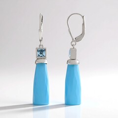 Orecchini in argento con Calcedonio Blu