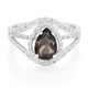 Anello in argento con Quarzo Fumè
