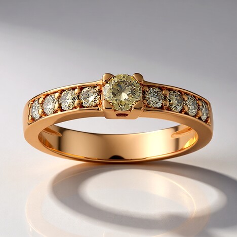 Anello in oro con Diamante Rose de France VS1 di Argyle (Annette)