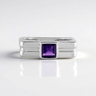 Sambia-Amethyst-Silberring (de Melo Essence)