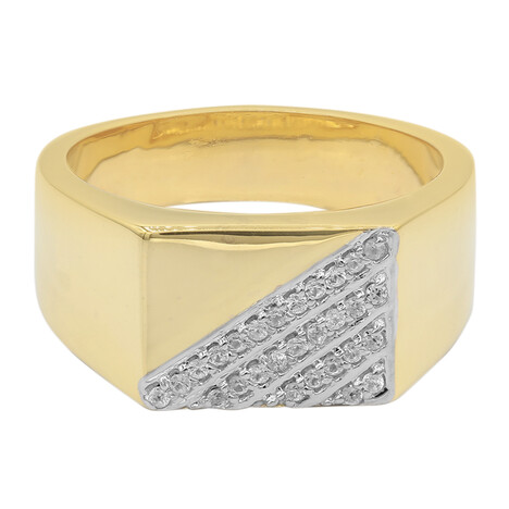 Anello placcato in oro con Zircone