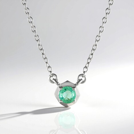 Collana in argento con Smeraldo Russo (de Melo)