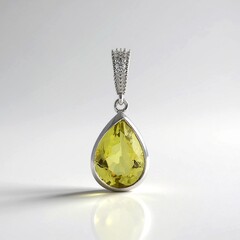 Ciondolo in argento con Quarzo Limone