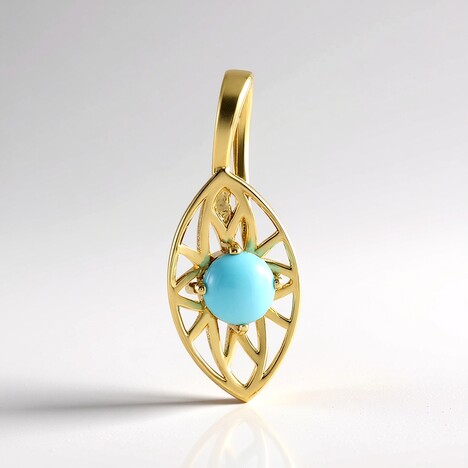 Ciondolo in argento con Turchese Sleeping Beauty (Ornaments by de Melo)