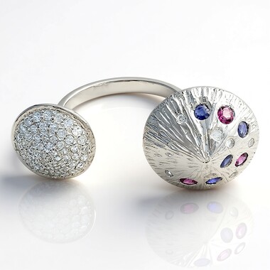 Rajasthan Rhodolite Silver Ring