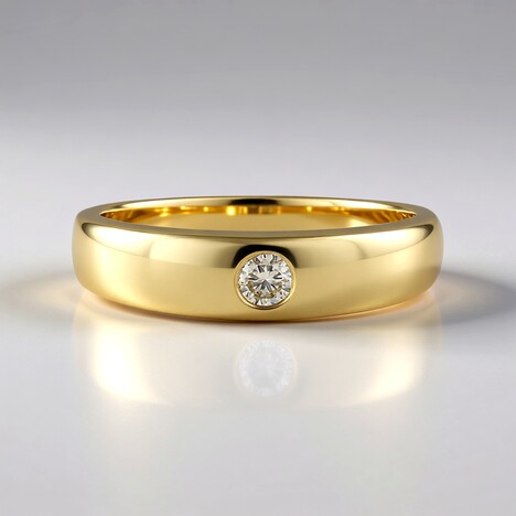 Anello in oro con Diamante Cioccolato I2