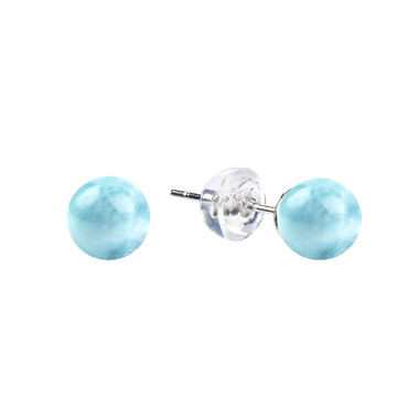 Larimar-Silberohrringe