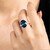 Anello in argento con Topazio Blu Londra (Gems en Vogue)