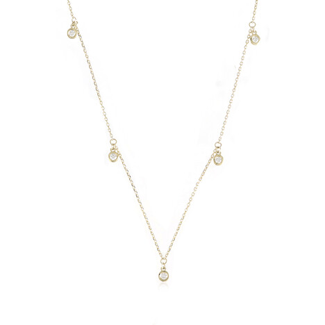 Gouden halsketting met loepzuivere (G) diamanten (de Melo Gold)
